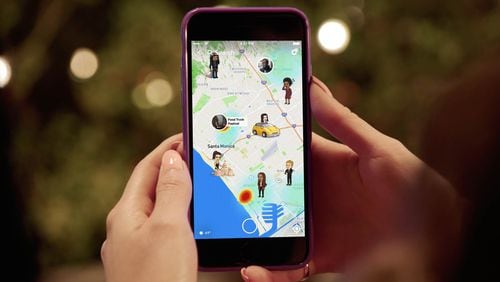 Snapchat users can now monitor their friends’ location using a new feature called Snap Map, which shows users in Bitmoji form. SNAPCHAT / TNS