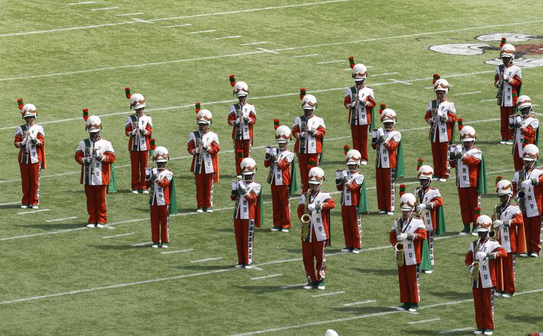 FAMU band on the field, Sept. 1, 2013