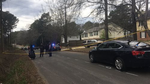 DeKalb police were on the scene of a double shooting in the Lithonia area.