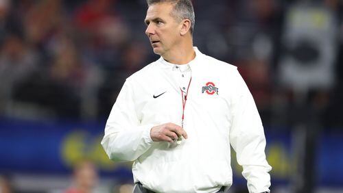 Ohio State Buckeyes head coach Urban Meyer prior to the Cotton Bowl in December 2017.