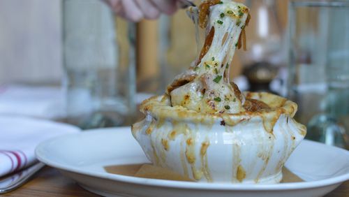 King + Duke’s Coal Roasted Onion Soup is topped with melted Mahon cheese. And as impressive as the cheese is, there’s plenty more about this soup to love. CONTRIBUTED BY HENRI HOLLIS