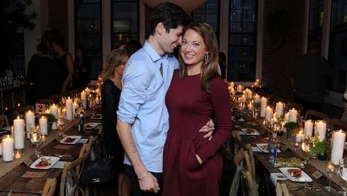 Ben Aaron and Ginger Zee attend Women's Health RUN10 FEED10 private pre-race pasta dinner on September 20, 2013 in Brooklyn, New York.  (Photo by Ilya S. Savenok/Getty Images for Women's Health Magazine)