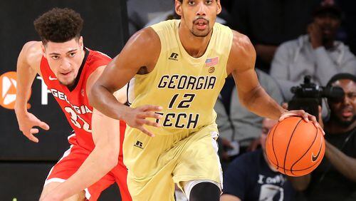 Georgia Tech forward Quinton Stephens has hit season scoring highs in the past two games, 16 against Clemson and 22 (tying his career high) against N.C. State. Curtis Compton/ccompton@ajc.com