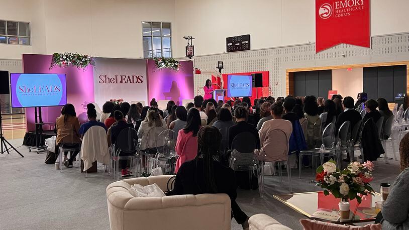 The Atlanta Hawks hosted their first annual She LEADS Women’s Empowerment Summit on Wednesday at the team’s practice facility.
50 early-career women from the Atlanta area were selected to be a part of the event, partnering them with more experienced women in their career fields.