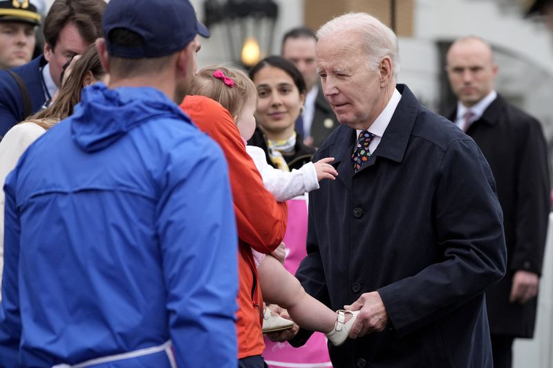 President Joe Biden has no public events scheduled today. On Monday, he spent time greeting families at the White House Easter Egg Roll.