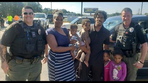 Two Jonesboro police officers helped pay for a family’s car insurance and lunch after a traffic stop Tuesday.