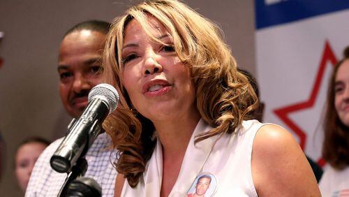 Democrat Lucy McBath was sworn in as the newest member of Georgia’s congressional delegation on Thursday.