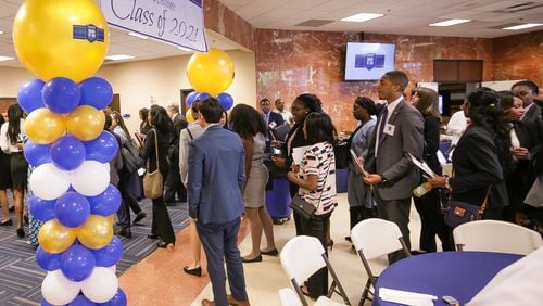 Incoming Morehouse School of Medicine students attend a reception as part of its 2017 orientation. PHOTO CONTRIBUTED
