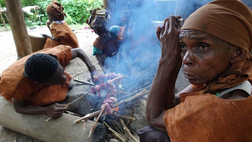 Some of the people of the small community of Batwa. (Jane Wooldridge/Fivestarstounderthestars.com)
