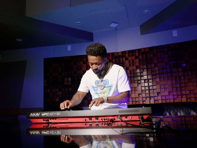 Xavier Lamar Dotson, known professionally as Zaytoven, is an Atlanta music producer. Zaytoven makes new music at Patchwerk Recording Studios on Friday, July 21, 2023, in Atlanta. (Tyson A. Horne / Tyson.horne@ajc.com)
