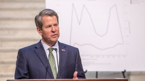 Gov. Brian Kemp announces expanded vaccine sites across Georgia on Wednesday, March 3, 2021, at the Capitol. This past week he also announced expanded eligibility among Georgians to receive COVID-19 vaccines. (Photo: Jenni Girtman for The Atlanta Journal-Constitution)