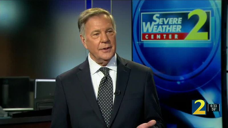 WSB-TV’s legendary meteorologist Glenn Burns signed off the air last night after 40 years of forecasts, snow promises, and pollen counts in Atlanta. (Screen shot)