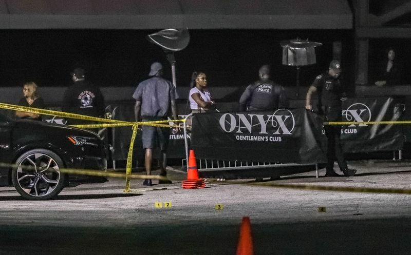 A man was shot at a northeast Atlanta strip club Thursday morning.