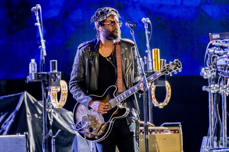 Gary Clark Jr. performs during the first night of the U.S. leg of The Rolling Stones "Hackney Diamonds" tour on Sunday, April 28, 2024, in Houston. (Photo by Amy Harris/Invision/AP)