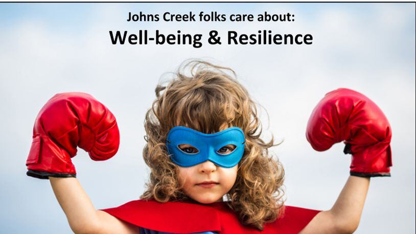 An excerpt from a slide show introducing “iHeart Johns Creek.” City officials seek to promote the community as having “a strategic focus on health care innovation and wellness.” CITY OF JOHNS CREEK