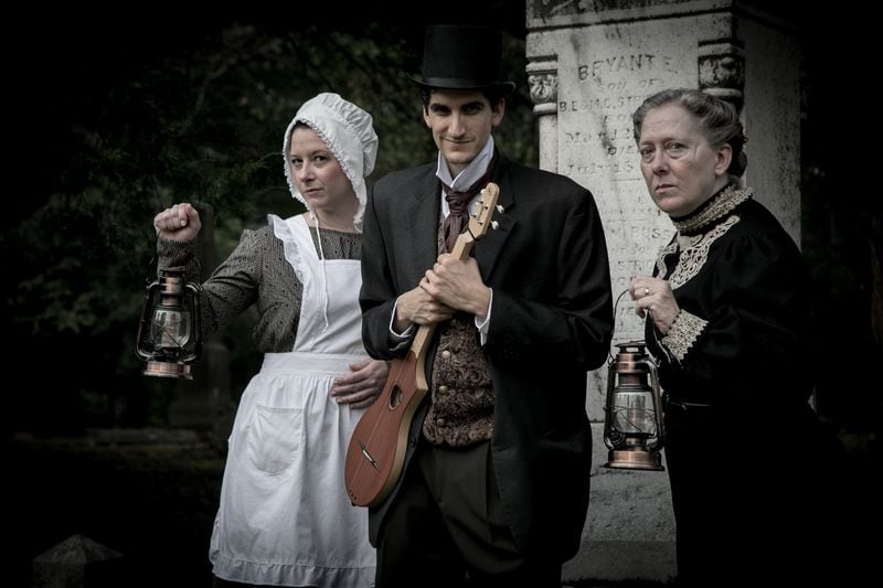 Haunted Cemetery Tours in historic Lawrenceville Cemetery are Aurora Theatre’s scariest strolls.