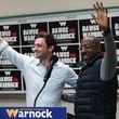 Georgia U.S. Sens. Raphael Warnock (right) and Jon Ossoff (left) say they have secured $80 million in federal funding for housing. (Win McNamee/Getty Images/TNS)