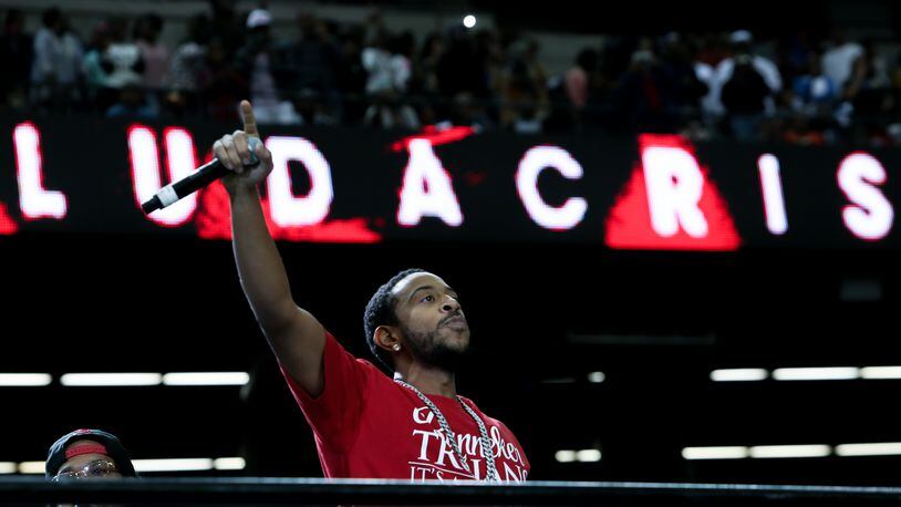 Atlanta - Hip-hop artist Ludacris performs at the Georgia Dome in Atlanta during the Honda Battle of the Bands, January 30, 2016. / BRANDEN CAMP/SPECIAL