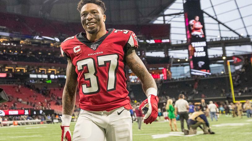 Former Falcons free safety Ricardo Allen, who started in Super Bowl 51 for the Falcons and played in Super Bowl 56 with the Bengals, announced his retirement after seven seasons on Sunday night. (ALYSSA POINTER/ALYSSA.POINTER@AJC.COM)