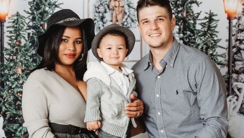 Daniel Boccia, 30, died Aug. 15 after a drug relapse. Boccia's struggle with drug addiction and the impacts of incarceration led his mother, Kate Boccia to a life of activism. Daniel is pictured with his girlfriend and son. (Courtesy of Kate Boccia)