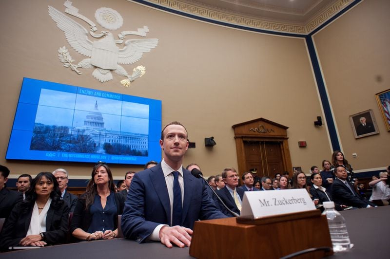 Facebook CEO Mark Zuckerberg appears before the House Energy and Commerce Committee in Washington, D.C., on April 11, 2018. (Erin Scott/Zuma Press/TNS)