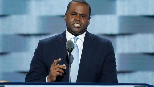 Atlanta Mayor Kasim Reed, shown speaking in July at the Democratic National Convention in Philadelphia, was part of a fiery confrontation Thursday on CNN that also featured the Rev. James Davis, a supporter of Republican presidential candidate Donald Trump. Responding to comments Trump made that the nation’s “African-American communities are absolutely in the worst shape they’ve ever been in before, ever, ever, ever,” Reed said the GOP nominee “is lying and this pastor is clearly misinformed.” CNN eventually cut short the segment as Reed and Davis shouted over each other. (AP Photo/J. Scott Applewhite)