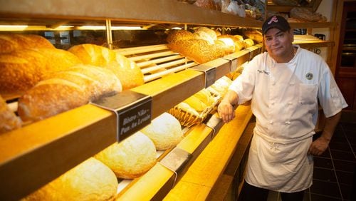 Head baker Cristobal Miranda poses for a photograph that the Buckhead Bread Company in Atlanta, July 6, 2020. STEVE SCHAEFER FOR THE ATLANTA JOURNAL-CONSTITUTION