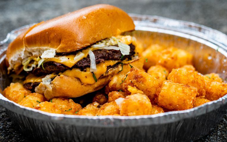 Get comfortable at home with this gigantic burger and other “Local” favorites