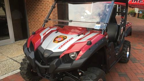A $20,988 grant from the Firehouse Subs Public Safety Foundation has fully funded a Yanmar UTV four-wheel drive vehicle for the Marietta Fire Department. (Courtesy of Marietta)