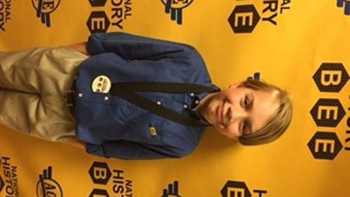 Spencer Mason of Free Home Elementary School competed in the Regional Finals of the National History Bee.