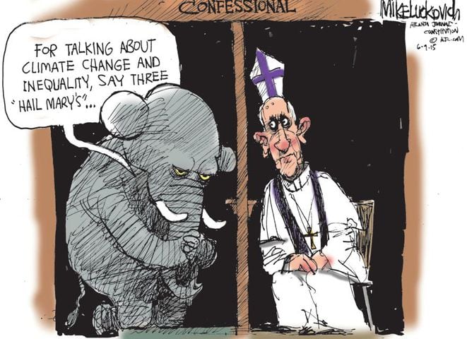 Luckovich Cartoon: Confession