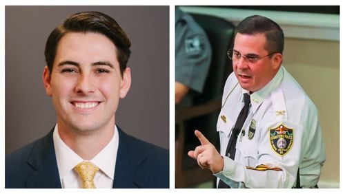 Polk County Coroner Tony Brazier is alarmed by what he learned while looking into a Sept. 11, 2019, fatal wreck and how it was handled by driver Ralph Dover III, state Rep. Trey Kelley (left) and Police Chief Jamie Newsome (right).