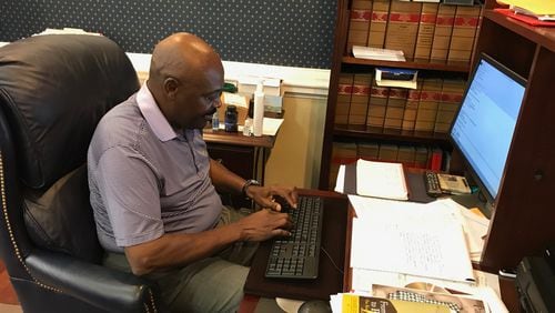 Former Georgia Senate Majority Leader Charles Walker, who went from the height of political power at the Capitol to prison, is working on his second book. JAMES SALZER/JSALZER.AJC>COM