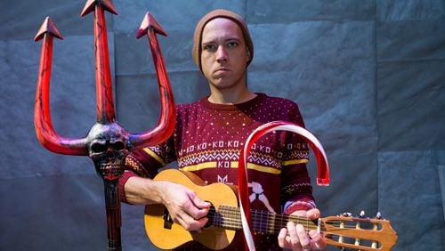Jed Drummond performs in A Krampus Christmas at 7 Stages.