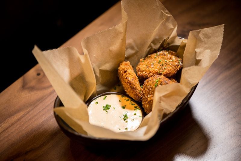  Duck Nuggets with confit, herbs, panko, and spicy ranch. Photo credit- Mia Yakel.