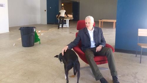 Ryan Gravel, the former Georgia Tech student who envisioned The Beltline, is creating a restaurant/ideas-generator nonprofit in this former cafeteria along the Beltline. Photo by Bill Torpy