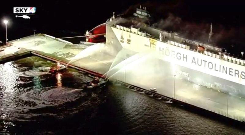 The ship, a Norwegian vessel called Hoegh Xiamen, was carrying old and used cars and had been scheduled to leave Jacksonville, First Coast News reported.  