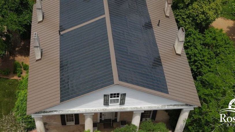 Historic Mimosa Hall and Gardens in Roswell recently received a 2022 Environmental Award from Fulton County Citizens Commission on the Environment (FCCCE) for its solar roof installation. COURTESY CITY OF ROSWELL