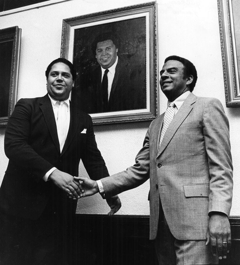 In 1981, Young succeeded Maynard Jackson as mayor of Atlanta. Young served for two terms throughout the 1980s, positioning the city as an international hub for business. (Kelly Wilkinson / AJC file)