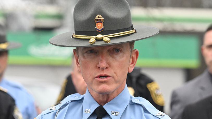 Georgia State Patrol Col. Chris Wright. (Hyosub Shin / Hyosub.Shin@ajc.com)