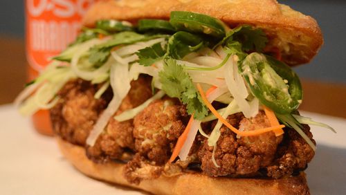 Califlower & Eggplant Banh Mi. STYLED BY JOHN WILLIAMS. CONTRIBUTED BY ADRIENNE HARRIS