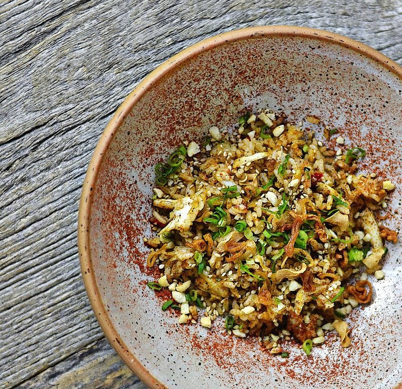 Chef Brandon Carter’s crab rice is a rustic taste of the South at FARM Bluffton. Contributed by Jessica Carter