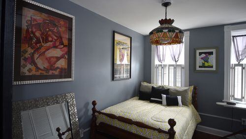 The bedroom in the dream home of Greg Morton, which once belonged to Frederick Douglass, can be rented through Air BNB. (Barbara Haddock Taylor/Baltimore Sun/TNS)