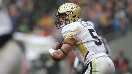 Former Georgia Tech quarterback Justin Thomas hopes to put on a show for NFL coaches and scouts Friday at Tech’s pro day. (Getty Images)