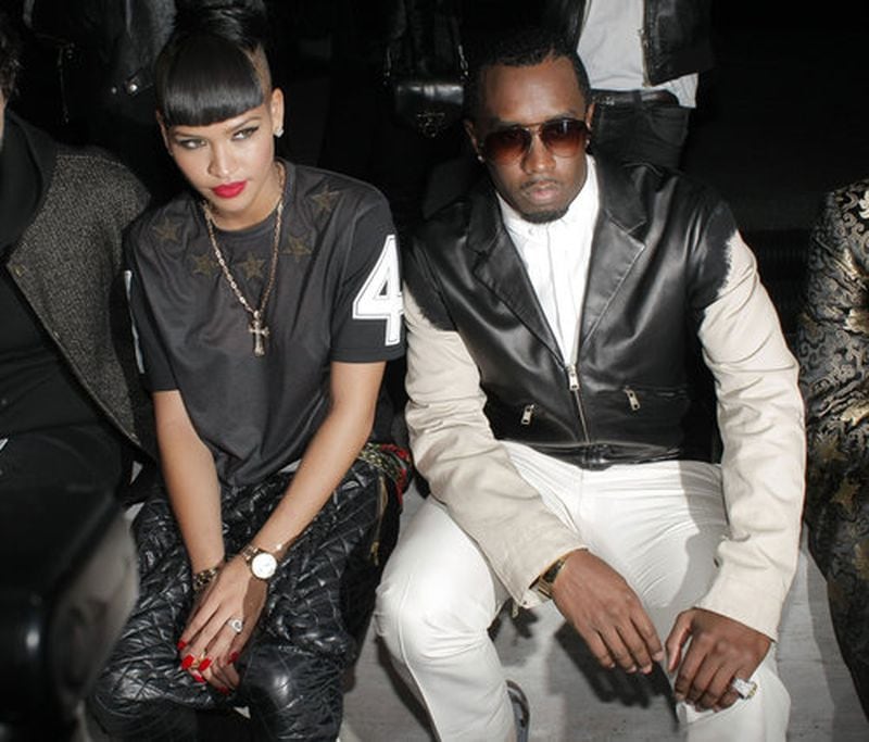 Cassie, left, and Sean "P. Diddy" Combs attend the unveiling of Kanye West's Fall-Winter, ready-to-wear 2013 fashion collection, during Paris Fashion Week, Tuesday, March 6, 2012.
