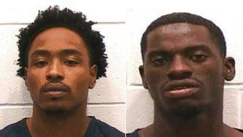 Danny Louis Sims Jr. (left) was arrested. Police are still searching for Readale Michael Thomas. (Credit: Athens-Clarke County Police Department)