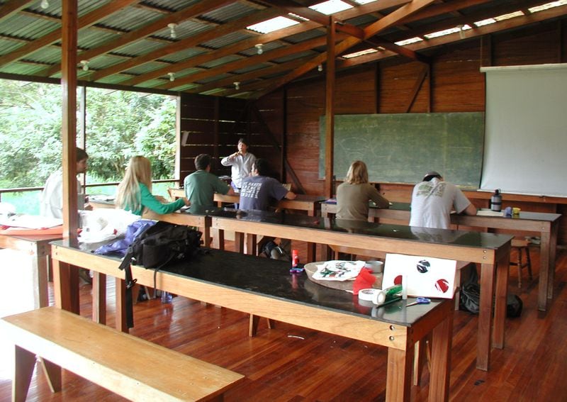 Open-air classroom at UGA's Ecolodge San Luis and Research Station in Costa Rica. 