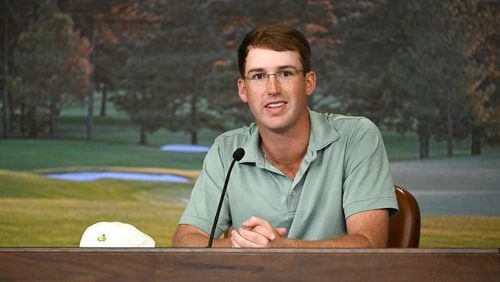 Georgia Tech's Andy Ogletree meets the press Monday at his first Masters.