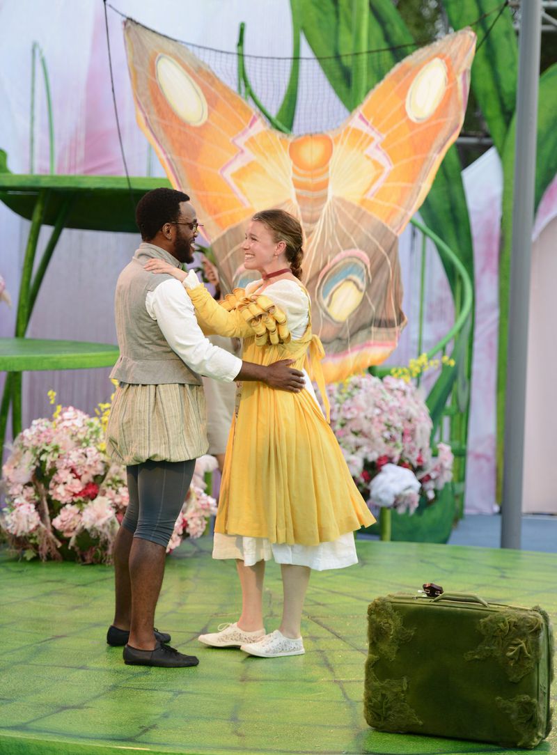 Travis Turner and Devon Hales appear in the Alliance’s “A Midsummer Night’s Dream.” CONTRIBUTED BY GREG MOONEY