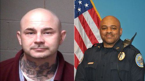 Authorities said Chamblee police Sgt. Brian Calamease (right) shot Paul David Johnson II in the chest Sunday morning.